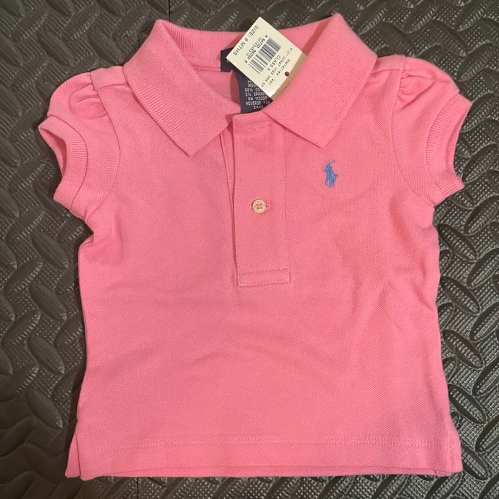 Ralph Lauren pink polo 9m